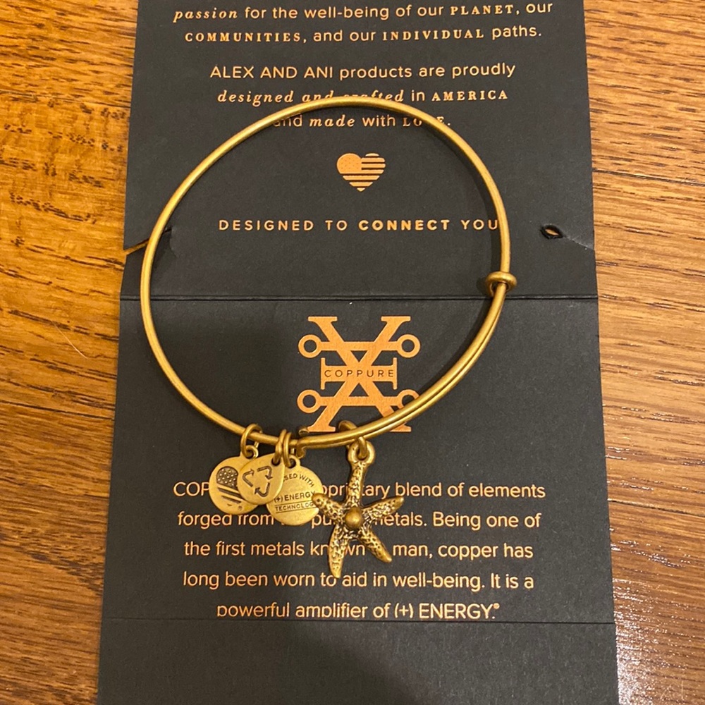 Alex and Ani gold star fish bracelet